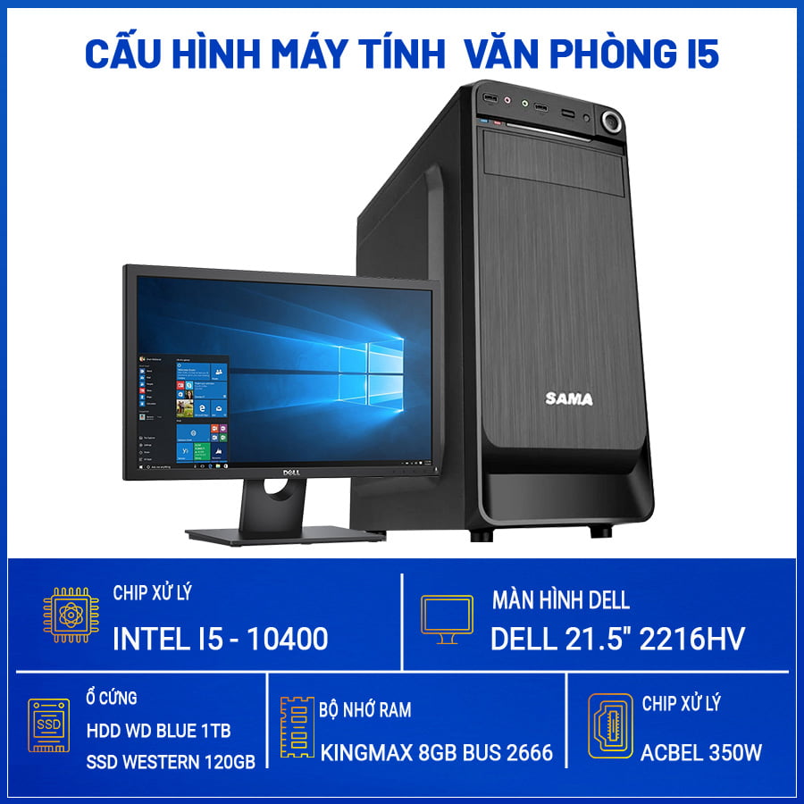 DVPC03 - PC văn phòng Core I5/ SSD 120GB/ 8GB 2666