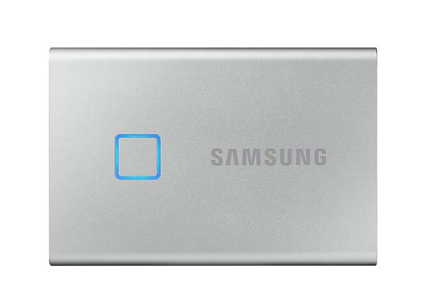 Ổ Cứng Di Động SSD Samsung T7 Touch Portable 500GB 2.5 inch USB 3.2 bạc (Đọc 1050MB/s - Ghi 1000MB/s)( Bạc /Đen/Xám) chính hãng