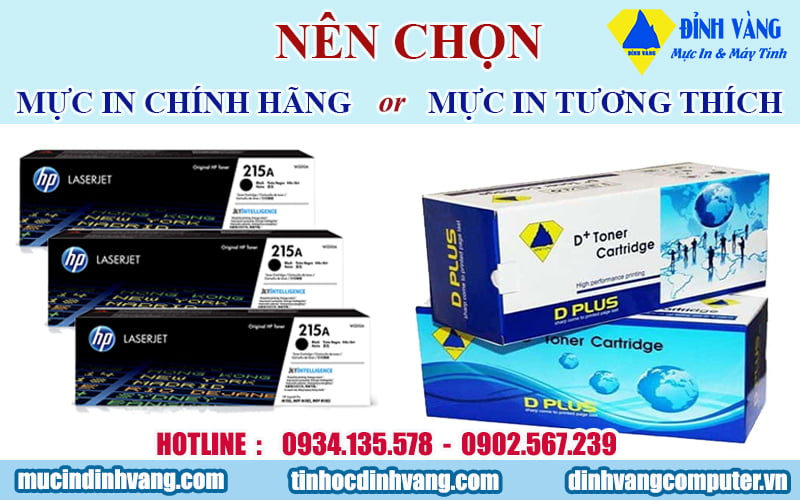 SO SÁNH MỰC IN CHÍNH HÃNG VÀ MỰC IN TƯƠNG THÍCH