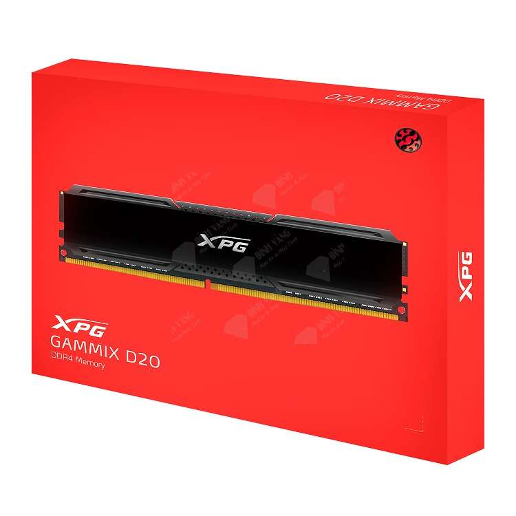 RAM ADATA XPG D20 DDR4 8GB 3200 BLACK (AX4U32008G16A-CBK20)