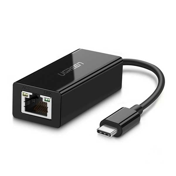 Cáp USB type C sang LAN 1Gbps Cao Cấp Ugreen 50307 tương thích với Mac/HP/Dell...