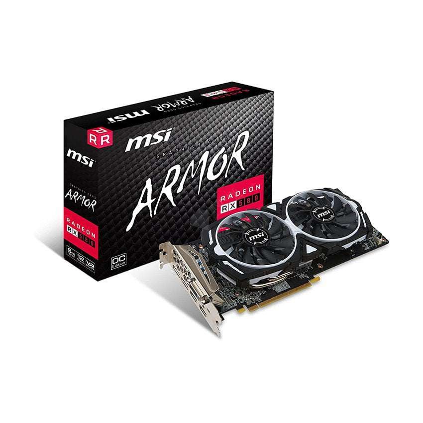 CARD MÀN HÌNH MSI RX 580 ARMOR 8G OC (8GB GDDR5, 256-BIT, DVI+HDMI+DP, 1×8-PIN)