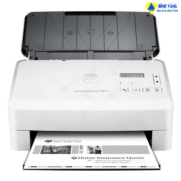 Máy scan HP ScanJet Enterprise Flow 7000 s3 L2757A (ADF 80 tờ, 2 mặt, 75 ppm, USB 2.0, USb 3.0, 7500 tờ/ngày, LCD 2 Line)