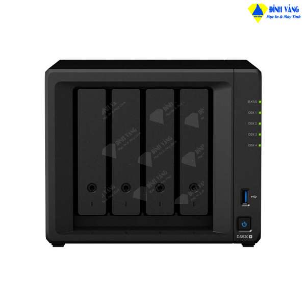 Thiết bị lưu trữ NAS Synology DS920+ (Celeron J4125/ 4GB Ram/ 144TB) Chính Hãng