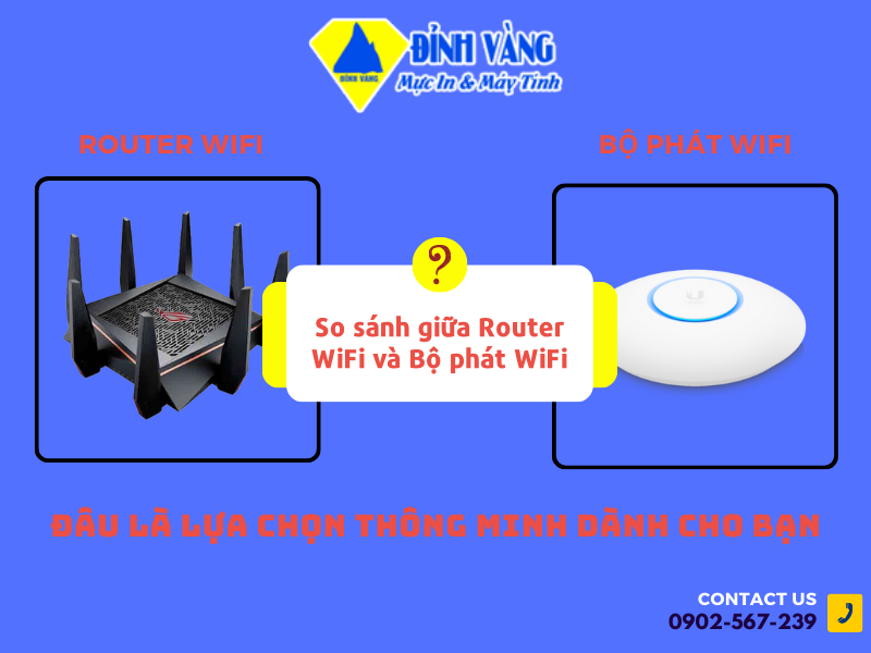 So sánh giữa Router WiFi và Bộ phát WiFi