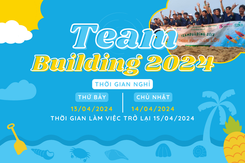 ĐỈNH VÀNG COMPUTER THÔNG BÁO LỊCH NGHỈ TEAM BUILDING 2024
