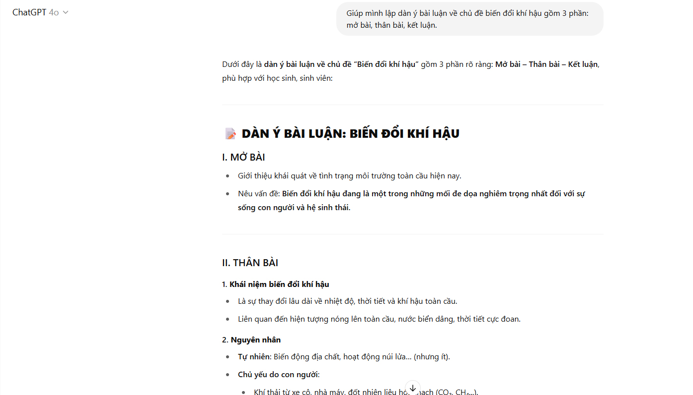 Lên dàn ý bài luận rõ ràng.