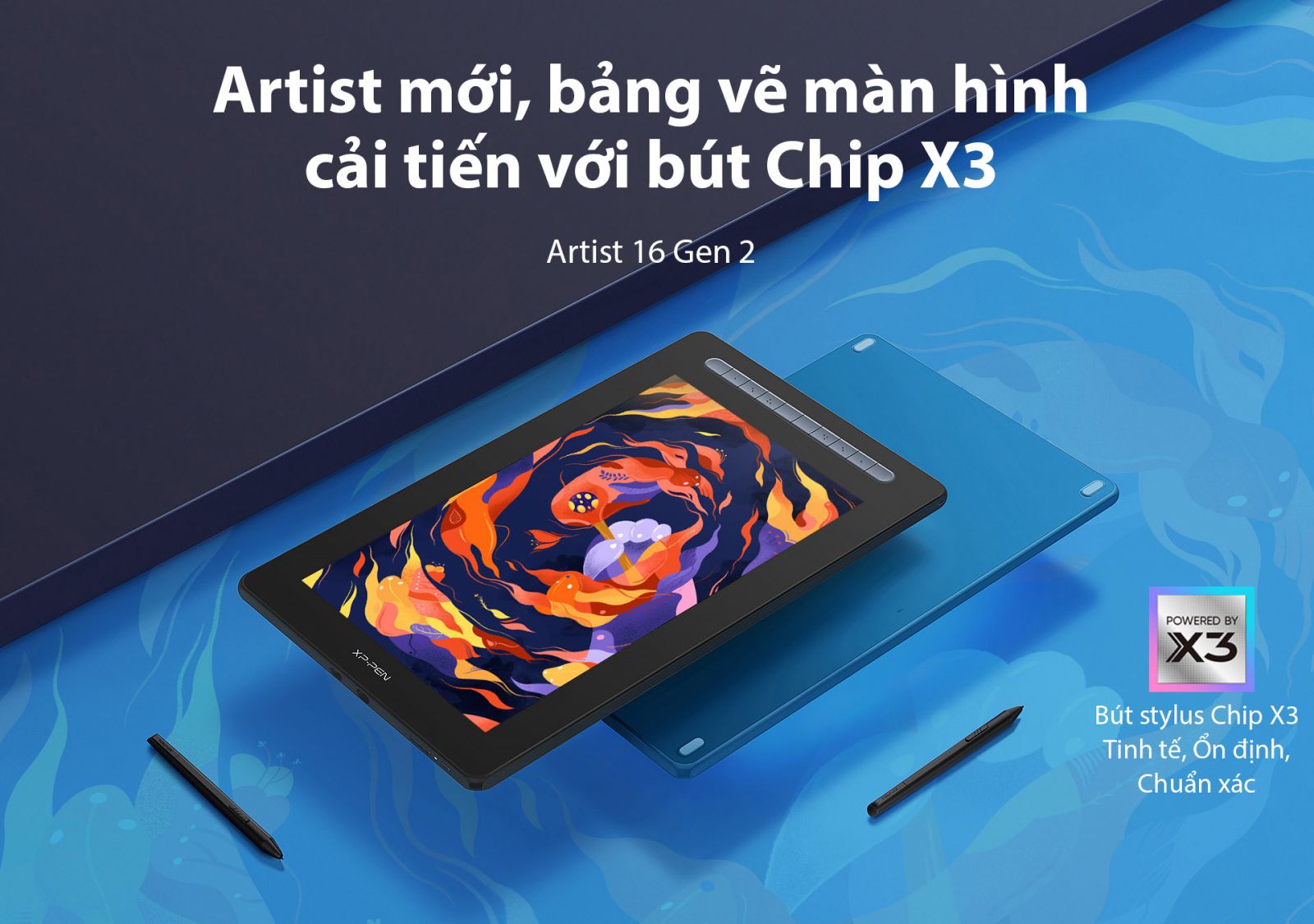Bảng vẽ màn hình XP-Pen Artist 16 Gen 2 Chip X3