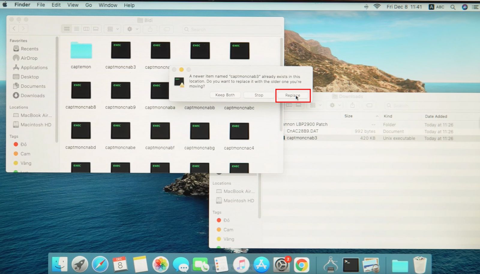 Nhấn Replace để ghi đè file gốc
