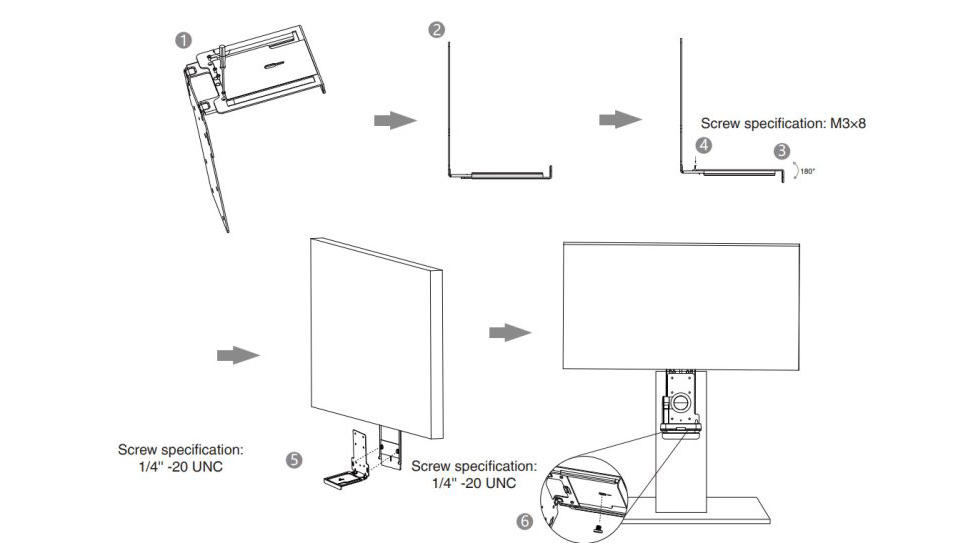 Lắp đặt camera hội nghị truyền hình Yealink UVC84 trên giá treo TV2.