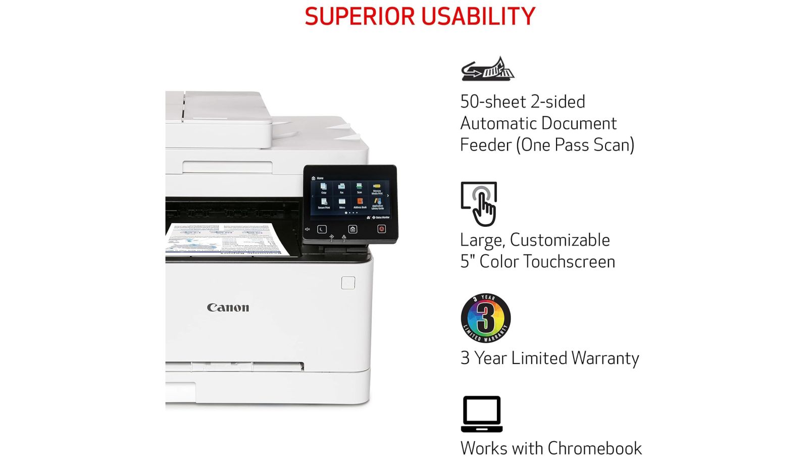 M y In Canon MF657cdw In Laser M u Scan Copy Fax 2 M t USB LAN 