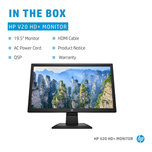Màn hình máy tính giá rẻ HP V20 1H849AA (19.5INCH/ 1600x900/ 60Hz/ VGA /HDMI/ LED/ ĐEN)