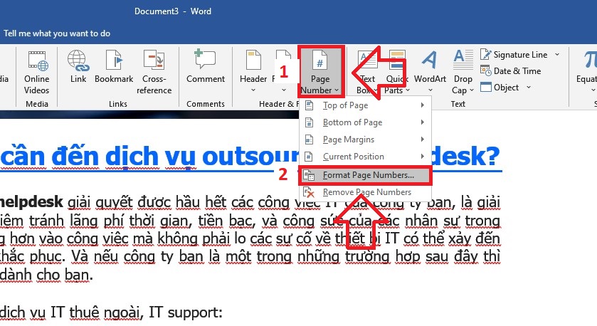 Cách đánh số trang trong Word các phiên bản 2010, 2013, 2016, 2019 dễ thực hiện nhất