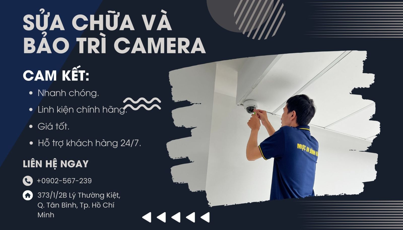 Đỉnh Vàng Computer chuyên bảo trì và sửa chữa camera tại khu vực Bình Dương và TPHCM.