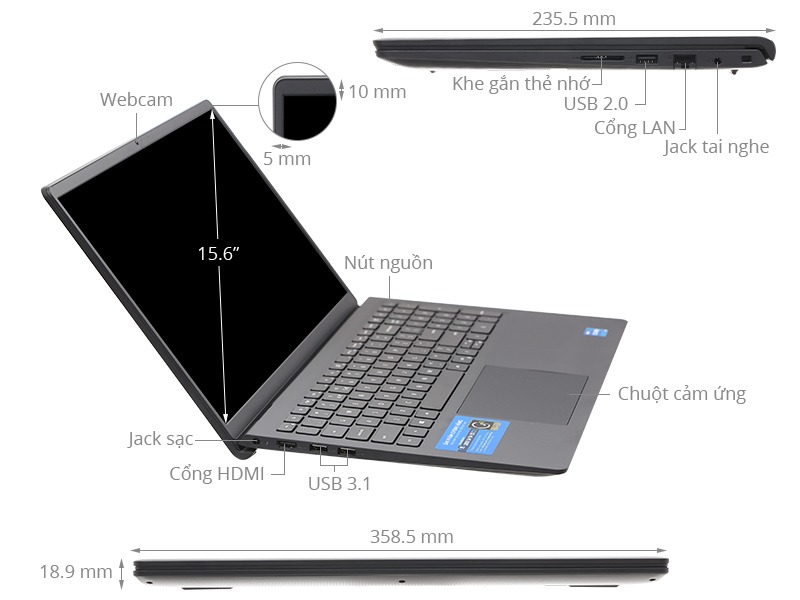 Laptop Dell Vostro 3510 