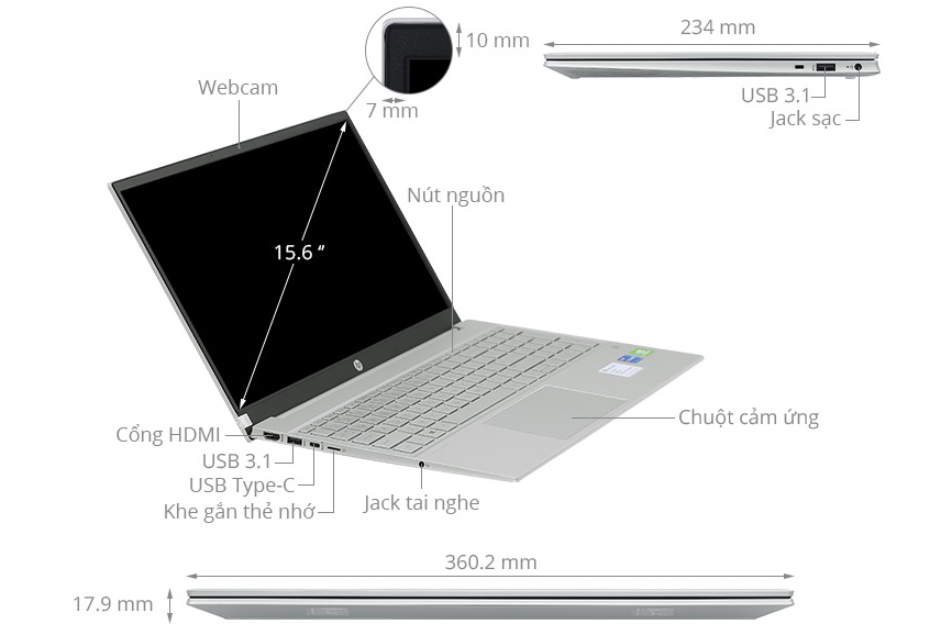Laptop HP PAVILION 15 EG005TX