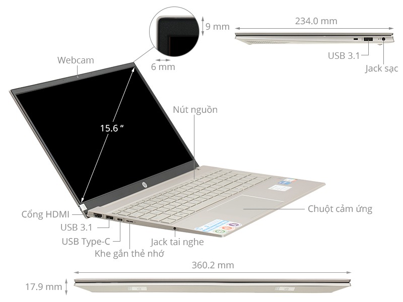 Laptop HP Pavilion 15-eg2055TU 6K785PA