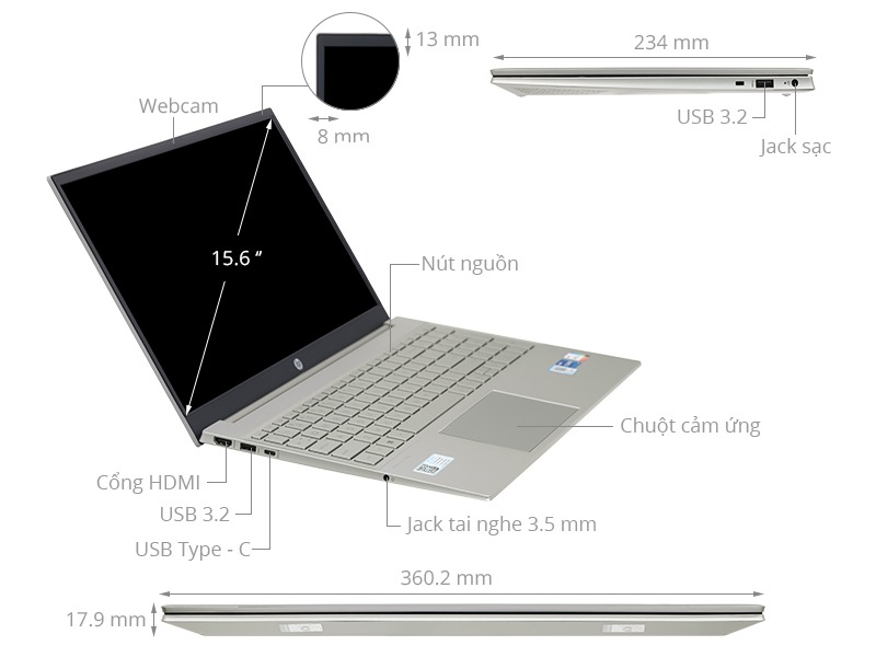 Laptop HP Pavilion 15-eg2066TU 6K7E2PA