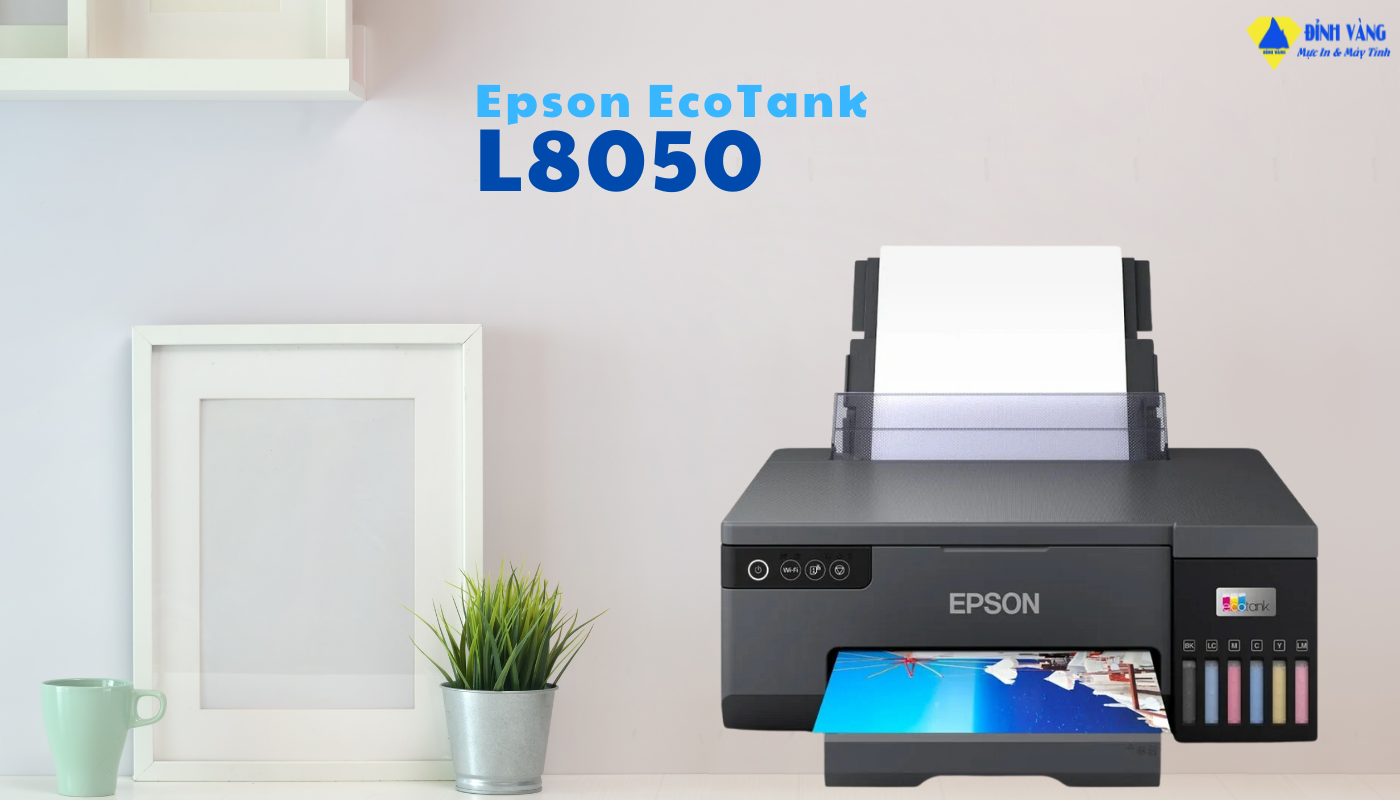 Máy In Epson L8050 có thiết kế đơn giản, kiểu dáng đẹp mắt thích hợp với đa dạng văn phòng sử dụng