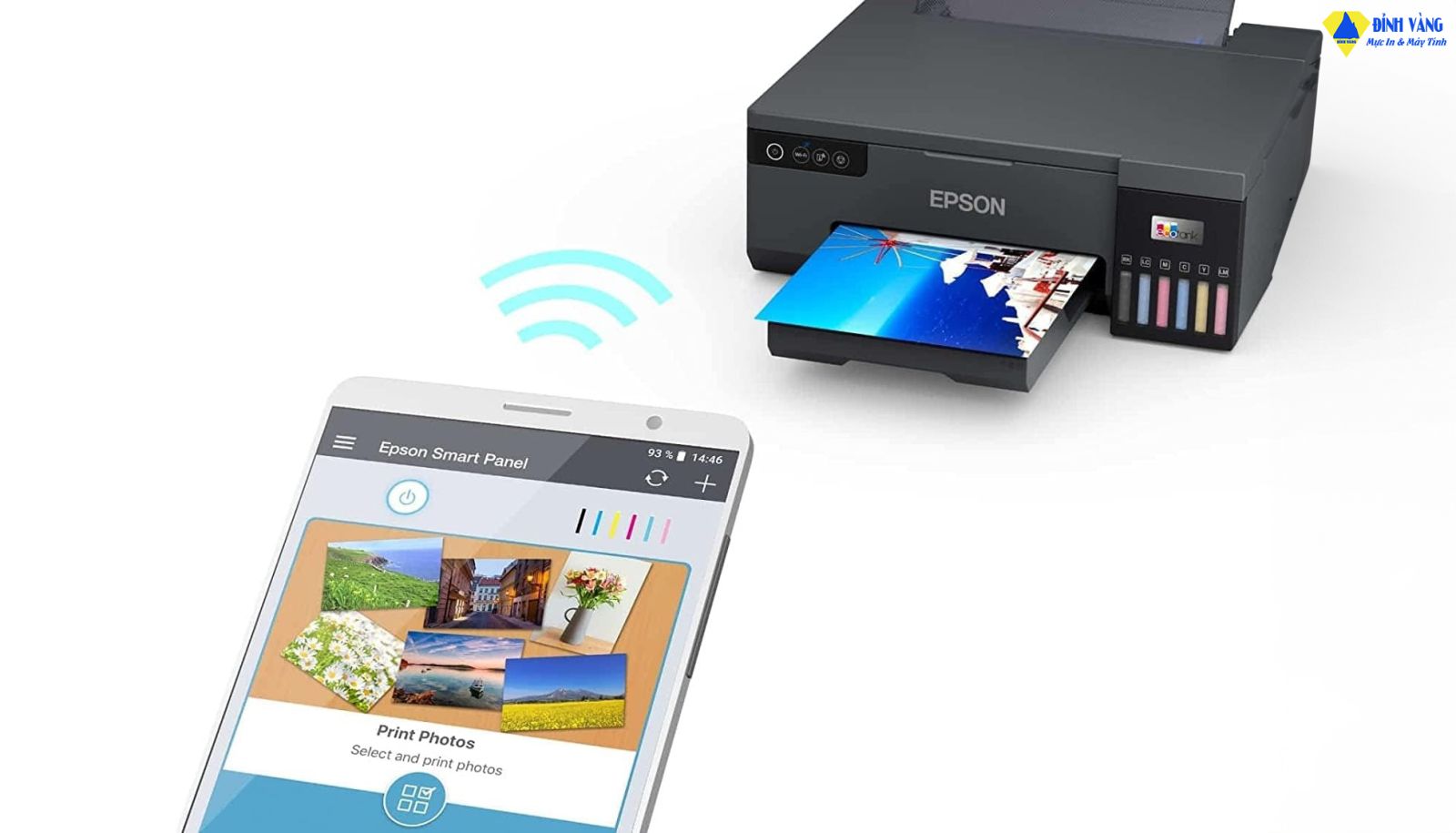 Máy In Ảnh Epson L8050 Wifi (In phun 6 màu A4, USB, Wifi, Thay Thế Cho Dòng L805)