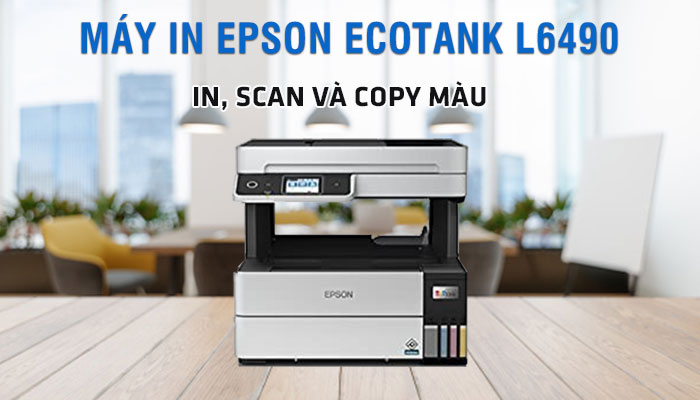 Máy in Epson Ecotank L6490 (In 2 mặt, Scan, Copy, Fax, ADF, Wifi, LAN)
