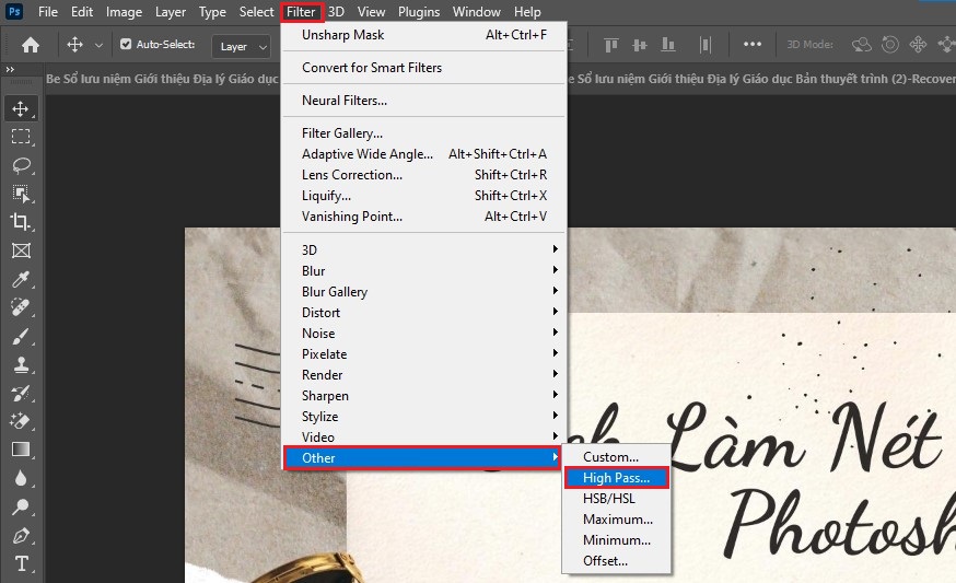 Làm nét ảnh bằng photoshop với High Pass Sharpening