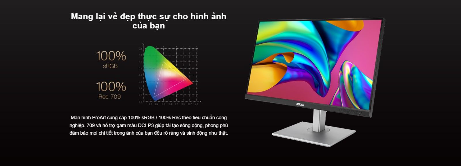 Sắc Nét và Phấn Chấn Độ Phân Giải Full HD 1920 x 1080 của ProArt PA247CV