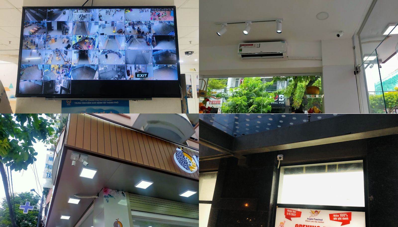 Lắp camera tài nhà (Trường mầm non hoa hồng 1).