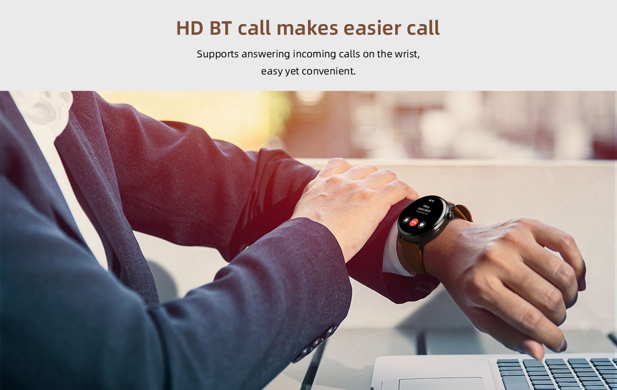 Đồng hồ thông minh Mibro Lite 2 XPAW011 hỗ trợ gọi và thông báo thông qua kết nối Bluetooth V5.1.