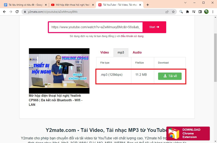 cách Tải nhạc từ youtube