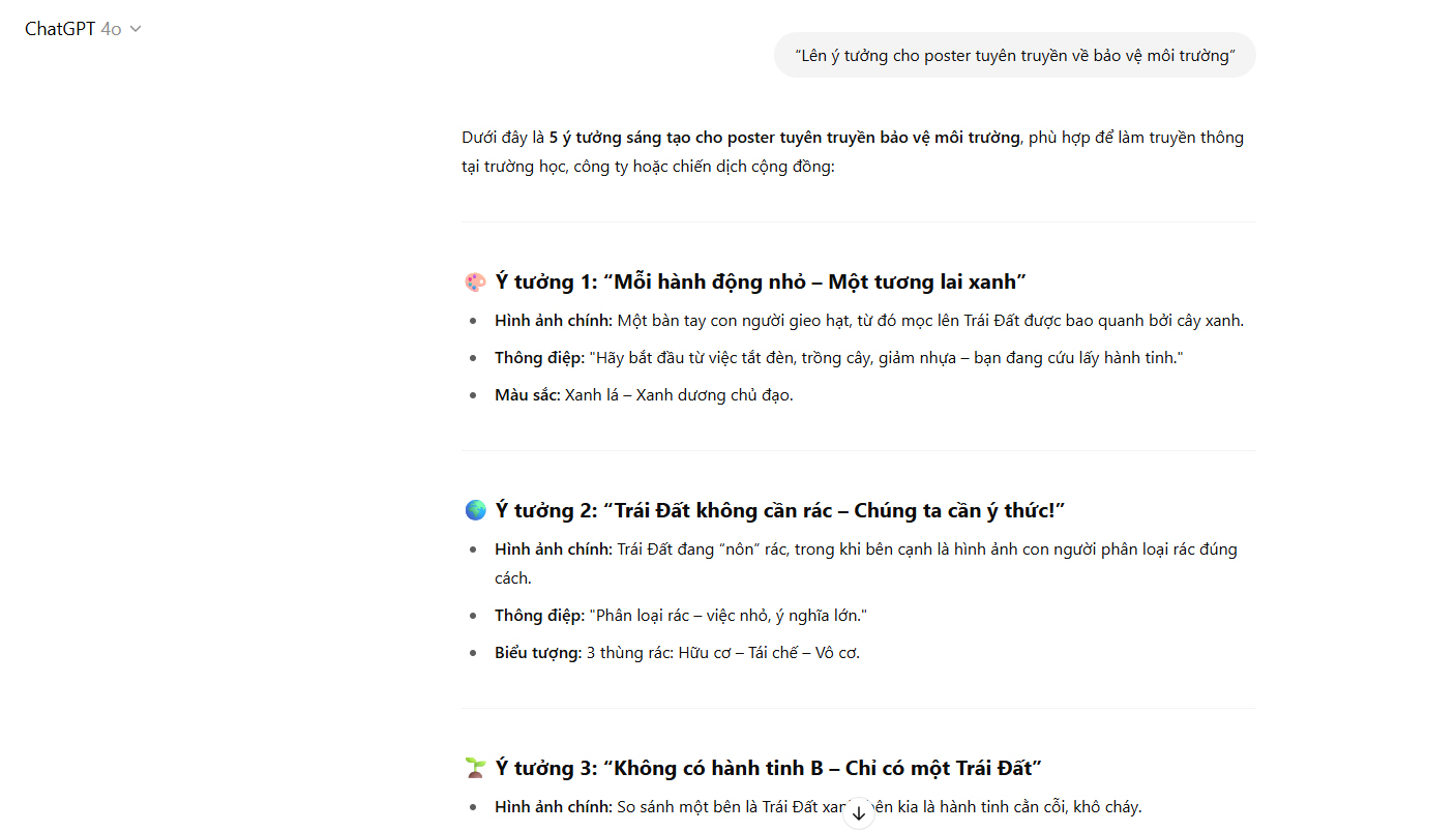 Kết hợp ChatGPT với Canva để thiết kế bài học, poster.