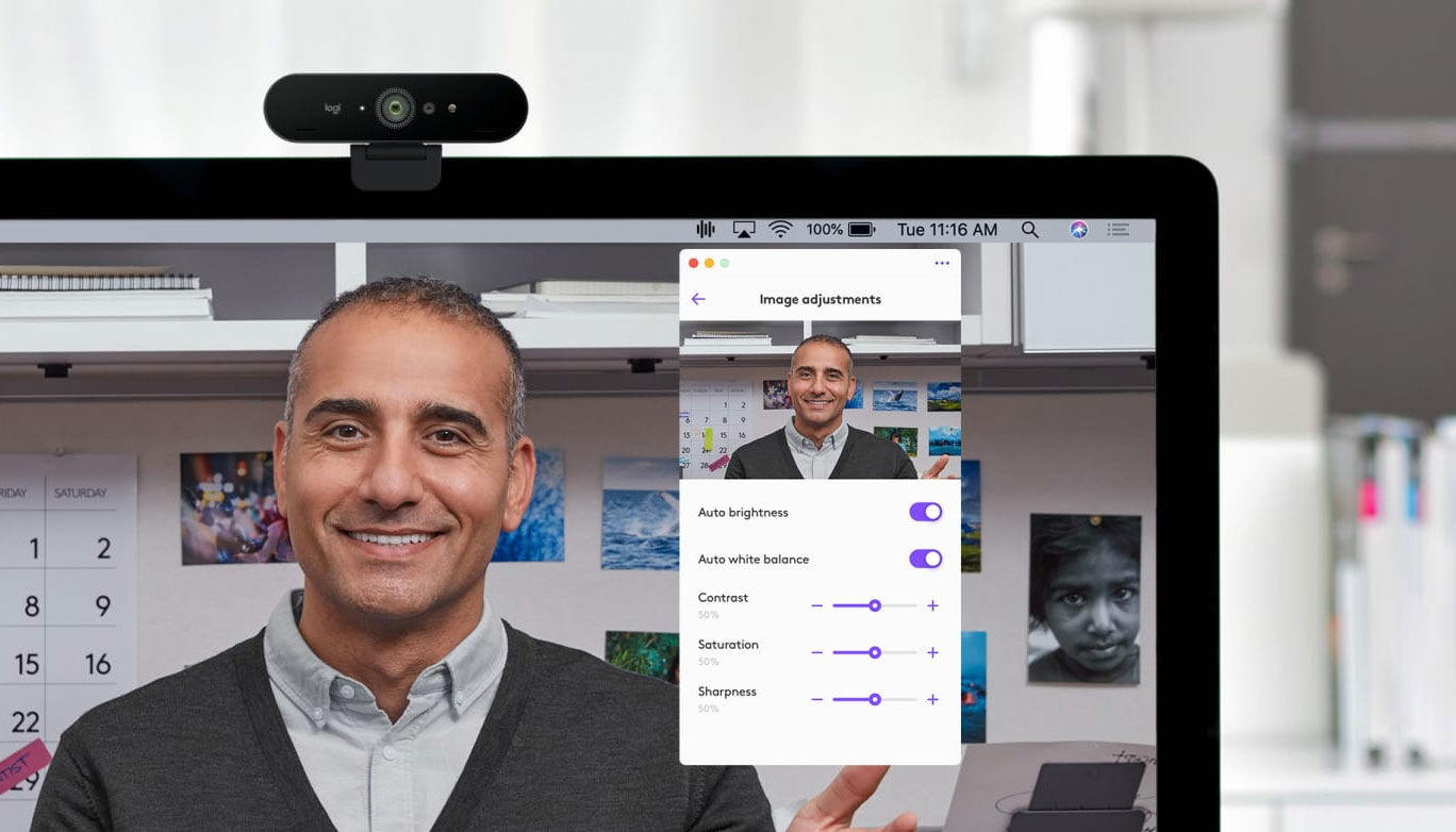Webcam Logitech Brio 4K Ultra HD.