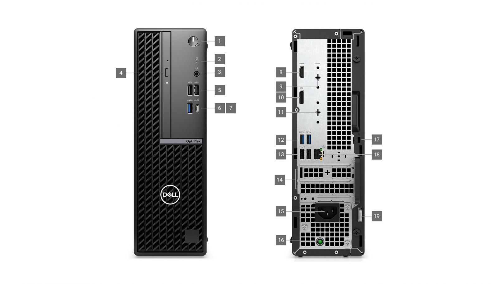 OptiPlex 7020 SFF S7020-14500-16512W Trang Bị Đa Dạng Cổng Kết Nối – Sẵn Sàng Cho Mọi Nhiệm Vụ.