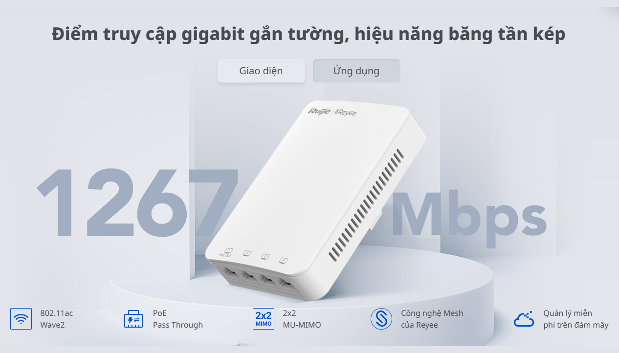 Tốc Độ Kết Nối Nhanh Chóng Lên Đến 1.267Gbps.