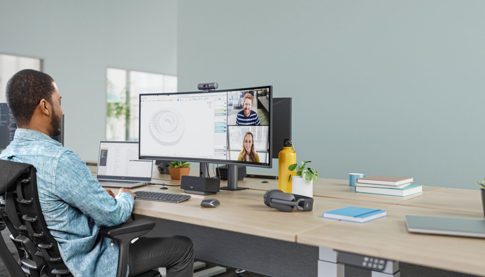 Webcam Logitech Brio 505 1080p.