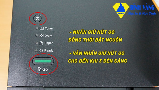 Bạn nhấn tiếp nút GO 5 lần