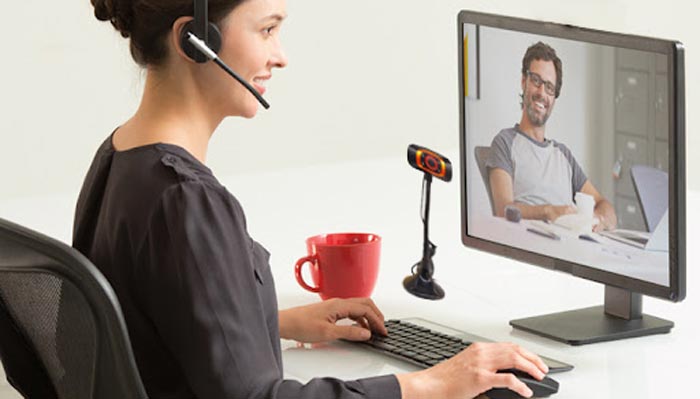 Webcam Vcam Full HD 1080P Chân Cao